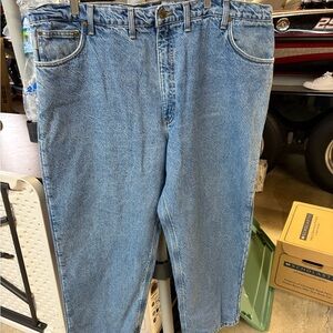 Carhartt Flannel Lined Relaxed Fit Blue Jeans 46x 30